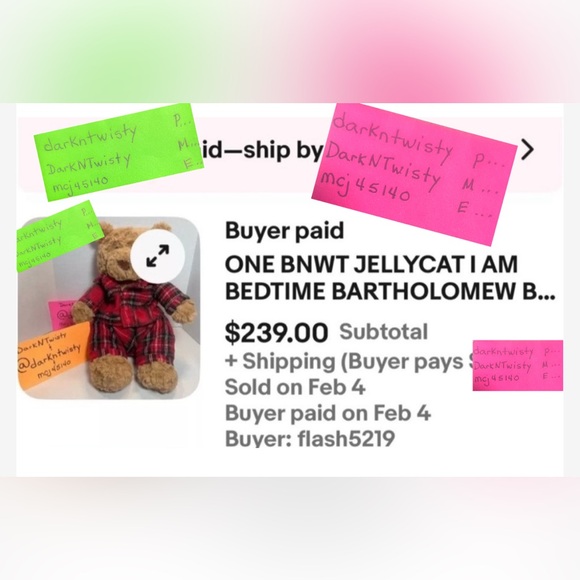 1 (one) BNWT JELLYCAT TINY BARTHOLOMEW BEAR GREAT STOCKING STUFFER PRICE FIRM - Picture 4 of 16